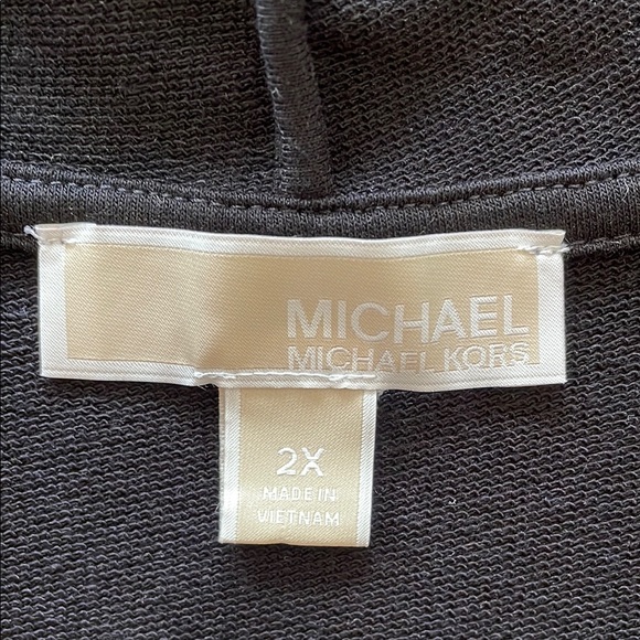 MICHAEL KORS GOLD STUDDED BLACK HOODIE Size 2X Black Goldtone Hardware - Picture 9 of 13